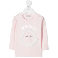 Moncler Kids logo-print crew neck Tee - Rosa