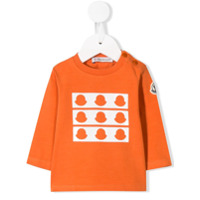 Moncler Kids logo print jersey top - Laranja