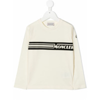 Moncler Kids logo print long sleeve t-shirt - Branco