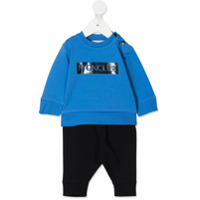 Moncler Kids logo print tracksuit set - Azul