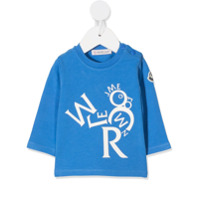 Moncler Kids long sleeve logo print t-shirt - Azul