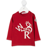 Moncler Kids long sleeve logo print t-shirt - Vermelho