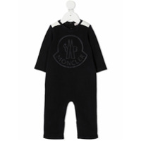 Moncler Kids Macacão com logo bordado - Azul