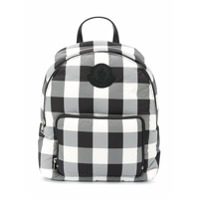 Moncler Kids Mochila com logo xadrez - Preto