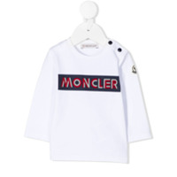 Moncler Kids Moletom mangas longas com logo - Branco