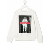 Moncler Kids Mooncler astronaut print T-shirt - Neutro
