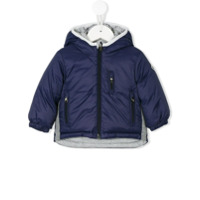 Moncler Kids padded and hooded jacket - Azul