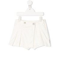 Moncler Kids Short-saia com pregas frontais - Branco