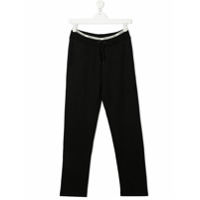 Moncler Kids TEEN waistband logo trousers - Preto