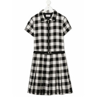 Moncler Kids Vestido com estampa xadrez vichy - Preto