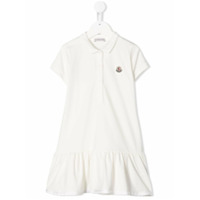 Moncler Kids Vestido polo com patch logo - Branco