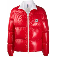 Moncler logo patch puffer jacket - Vermelho
