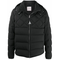 Moncler quilted panel hooded jacket - Preto