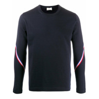 Moncler Suéter decote careca com mangas longas - Azul