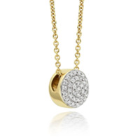 Monica Vinader Colar com diamante 'Fiji Button' - Dourado