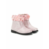 Monnalisa Ankle boot com aplicação floral - Rosa