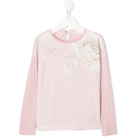 Monnalisa Blusa com estampa Chic rose - Rosa