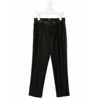 Monnalisa Calça de alfaiataria com listras na lateral - Preto