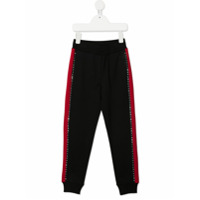 Monnalisa Calça esportiva com listras contrastantes - Preto