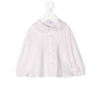 Monnalisa Camisa com aplicação de logo e acabamento de renda - Rosa