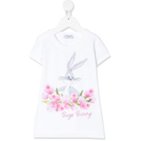 Monnalisa Camiseta Bugs Bunny com aplicação de cristais - Branco