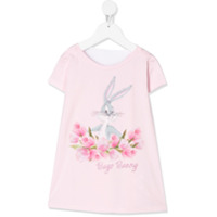 Monnalisa Camiseta Bugs Bunny com aplicação de cristais - Rosa