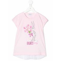 Monnalisa Camiseta Bugs Bunny com estampa - Rosa