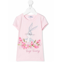 Monnalisa Camiseta com aplicação Bugs Bunny - Rosa