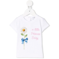 Monnalisa Camiseta com estampa A Little Princess Daisy - Branco