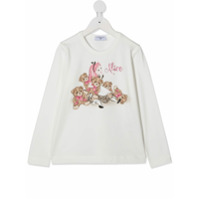 Monnalisa Camiseta com estampa Alice in Wonderland - Branco