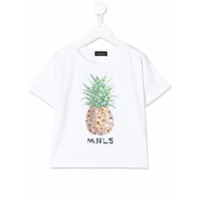 Monnalisa Camiseta com estampa de abacaxi - Branco