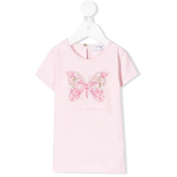 Monnalisa Camiseta com estampa de borboleta - Rosa