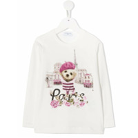 Monnalisa Camiseta com estampa de cachorro - Branco