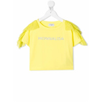 Monnalisa Camiseta com estampa de logo - Amarelo