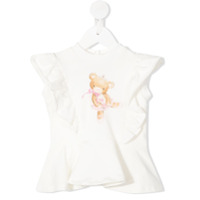 Monnalisa Camiseta com estampa de urso - Branco