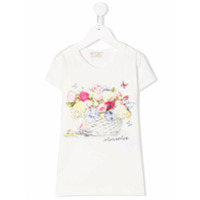 Monnalisa Camiseta com estampa floral - Branco