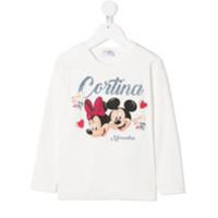 Monnalisa Camiseta manga longa com estampa Disney - Branco