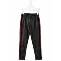 Monnalisa embellished biker trousers - Preto