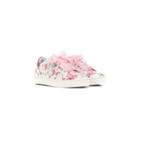 Monnalisa floral low-top sneakers - Branco