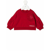 Monnalisa front-heart sweatshirt - Vermelho