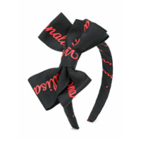 Monnalisa Headband com estampa de logo - Preto