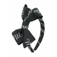 Monnalisa Headband com estampa de logo - Preto