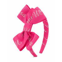 Monnalisa Headband com estampa de logo - Rosa