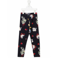 Monnalisa Legging com estampa floral - Azul