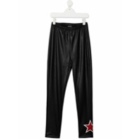 Monnalisa Legging com patch de estrela - Preto