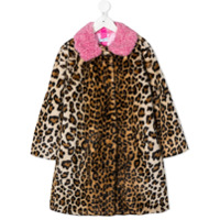 Monnalisa leopard print A-line coat - Neutro