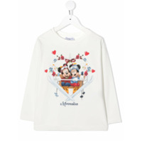 Monnalisa Mickey Mouse print T-shirt - Branco