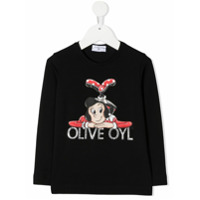 Monnalisa Olive Oyl long sleeved T-shirt - Preto