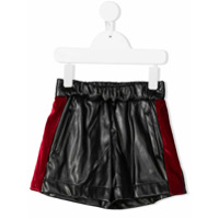 Monnalisa Short com recorte de veludo - Preto