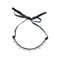 Monnalisa Tira com aplicação de coroa - Preto